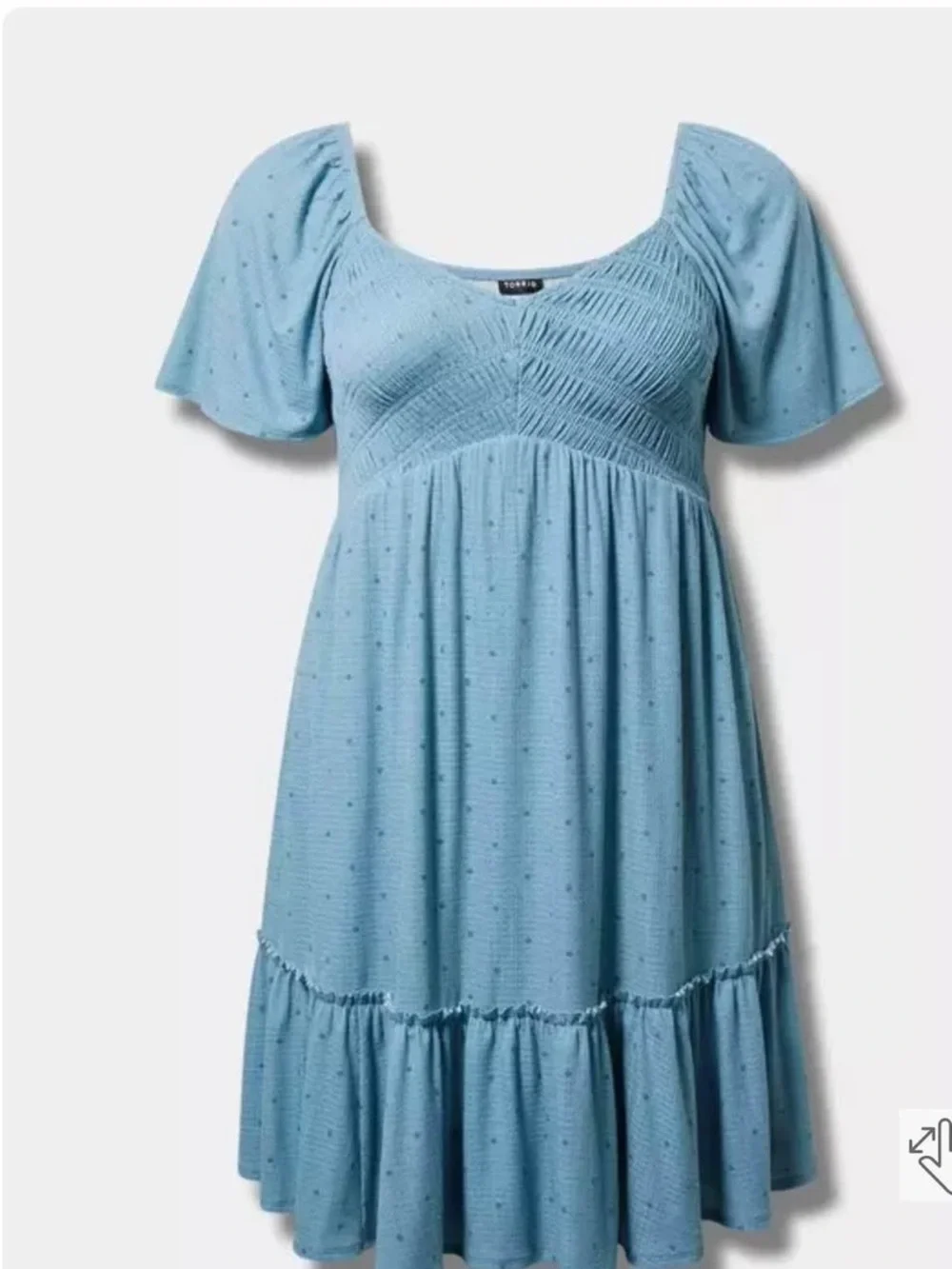 torrid NWT Powder Blue Smocked Empire Mini Dress
